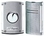 S.T. Dupont MaxiJet Set Feuerzeug Cutter Chrom Diacut