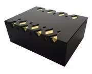 Produktbild Humidor schwarz matt mit Goldeffekt für ca. 50 Zigarren