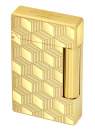S.T. Dupont Initial Cube Feuerzeug vergoldet Würfelmuster 020841
