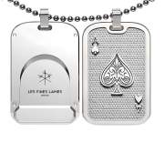 Produktbild Les Fines Lames LE TAG T100 Ace of Spades Silver als Doppel-Anhänger mit Kette