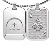 Produktbild Les Fines Lames LE TAG T100 Ace of Spades Silver als Doppel-Anhänger mit Kette