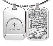 Produktbild Les Fines Lames LE TAG T100 Almendron Silver als Doppel-Anhänger mit Kette