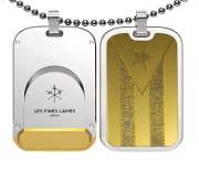 Produktbild Les Fines Lames LE TAG T100 Flag Cuba Gold als Doppel-Anhänger mit Kette