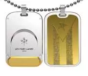 Produktbild Les Fines Lames LE TAG T100 Flag Cuba Gold als Doppel-Anhänger mit Kette