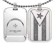 Produktbild Les Fines Lames LE TAG T100 Flag Cuba Silver als Doppel-Anhänger mit Kette