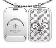 Produktbild Les Fines Lames LE TAG T100 Fleur de Lys Silver als Doppel-Anhänger mit Kette
