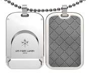 Produktbild Les Fines Lames LE TAG T100 Leaves Silver als Doppel-Anhänger mit Kette