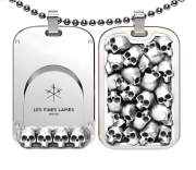 Produktbild Les Fines Lames LE TAG T100 Omnia Vanitas Silver als Doppel-Anhänger mit Kette