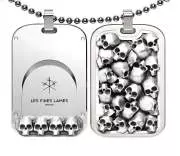 Produktbild Les Fines Lames LE TAG T100 Omnia Vanitas Silver als Doppel-Anhänger mit Kette