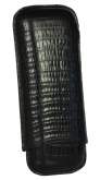 Produktbild Martin Wess Zigarrenetui Leder Lizard schwarz 590 für 2 Zigarren (Robusto)