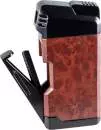 Passatore Henry schwarz braun marmoriert Pfeifenfeuerzeug Schrägflamme Pfeifenbesteck