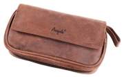 Produktbild Angelo Pfeifentasche echtes Ziegen-Veloursleder braun für 2 Pfeifen