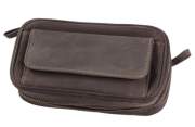 Produktbild Angelo Pfeifentasche echtes Leder braun für 3 Pfeifen
