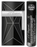 Produktbild S.T. Dupont Biggy Fire X schwarz chrom Feuerzeug mit breiter Fackel Jet Flamme 025070