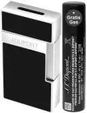 Produktbild S.T. Dupont Biggy schwarz chrom Feuerzeug mit breiter Fackel Jet Flamme 025221