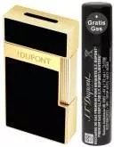 Produktbild S.T. Dupont Biggy schwarz gold Feuerzeug mit breiter Fackel Jet Flamme 025222