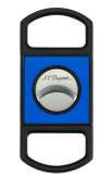 Produktbild S.T. Dupont Zigarrencutter Fluo blau schwarz Doppelklingen 21mm Schnitt 003316B