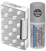 Produktbild S.T. Dupont Initial Cube Feuerzeug Palladium Würfelmuster 020840