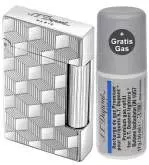 Produktbild S.T. Dupont Initial Cube Feuerzeug Palladium Würfelmuster 020840