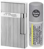 Produktbild S.T. Dupont Ligne 2 Silber längsgestreift Feuerzeug 016817