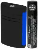 Produktbild S.T. Dupont MaxiJet Fluo blau schwarz Feuerzeug Jet-Flamme 020171