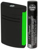 Produktbild S.T. Dupont MaxiJet Fluo grün schwarz Feuerzeug Jet-Flamme 020172