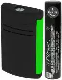 Produktbild S.T. Dupont MaxiJet Fluo grün schwarz Feuerzeug Jet-Flamme 020172