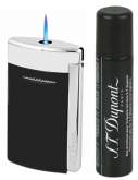 Produktbild S.T. Dupont Feuerzeug MiniJet 3 Jet-Flamme schwarz glänzend 010885 + Gas