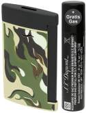 Produktbild S.T. Dupont Slim 7 Camo Green Black Feuerzeug Flat-Torch-Jet-Flamme 027750G