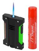 Produktbild S.T. Dupont Defi Extreme Fluo Feuerzeug grün schwarz 021417 + Gas