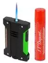 S.T. Dupont Defi Extreme Fluo Feuerzeug grün schwarz 021417 + Gas