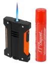 S.T. Dupont Defi Extreme Fluo Feuerzeug orange schwarz 021419 + Gas