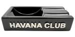 Havana Club Zigarrenascher Secundo Keramik schwarz glänzend 2 Ablagen 18x9x4cm