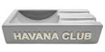 Havana Club Zigarrenascher Secundo Keramik grau glänzend 2 Ablagen 18x9x4cm