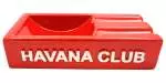 Havana Club Zigarrenascher Secundo Keramik rot glänzend 2 Ablagen 18x9x4cm