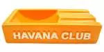 Havana Club Zigarrenascher Secundo Keramik gelb glänzend 2 Ablagen 18x9x4cm