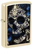 Produktbild Zippo 60007900 Skull with Flowers Floraler Totenkopf Champagne