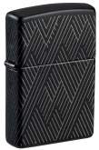 Produktbild Zippo Abstract Lines schwarz matt 360 Laser Gravur - 60007393