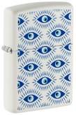 Produktbild Zippo Evil Eye weiß matt mit blauen Augen Farbbild Druck - 60007367