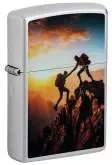 Produktbild Zippo Mountain Climbing Chrom satin mit Bergsteiger Color Image Druck - 60007376