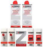 Produktbild ZIPPO Set3 - 2x Feuerzeugbenzin - 2x Dochte - 2x Feuersteine - Watte