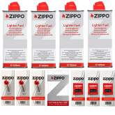 Produktbild ZIPPO Set5 - 4x Feuerzeugbenzin - 3x Dochte - 3x Feuersteine - Watte